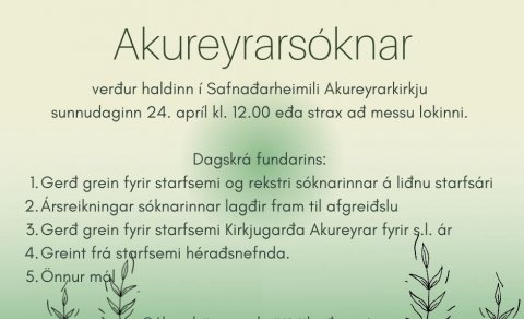 Aðalsafnaðarfundur Akureyrarsóknar