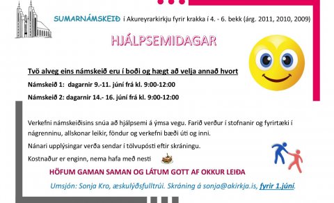 Sumarnámskeið fyrir krakka í 4. - 6. bekk (árg. 2011-2010-2009)