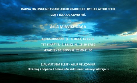 Barna og unglingastarfið byrjar aftur á nýju ári!