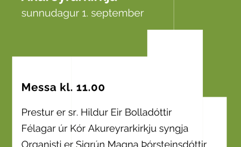 Akureyrarkirkja sunnudaginn 1. september