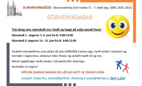 Góðverkadagar - sumarnámskeið fyrir 5. - 7. bekk