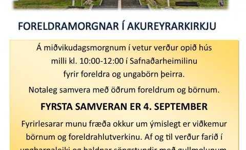 Foreldramorgnar að hefjast 4. september