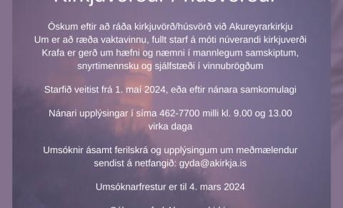 Kirkjuvörður / húsvörður