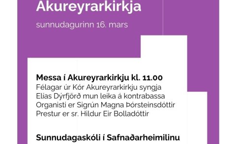 Messa í Akureyrarkirkju 16. mars kl. 11