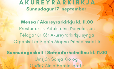 Sunnudagurinn 17. september í Akureyrarkirkju