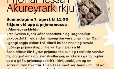 Prjónamessa í Akureyrarkirkju