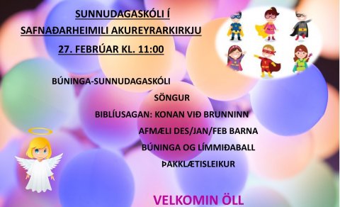 Búningasunnudagaskóli 27. febrúar
