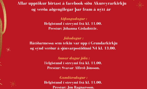 Rafrænt helgihald um hátíðarnar