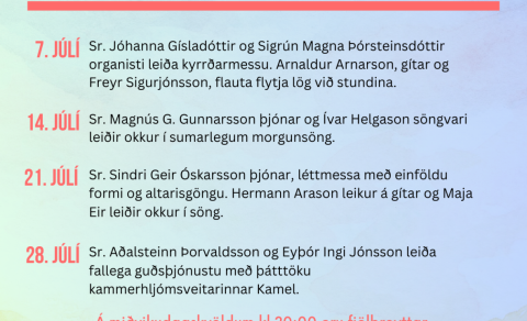 Sameiginlegt helgihald Akureyrar- og Glerárkirkju í Akureyrarkirkju í sumar