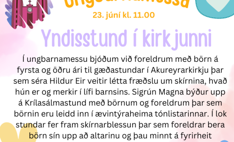 Ungbarnamessa 23.júní kl. 11.00