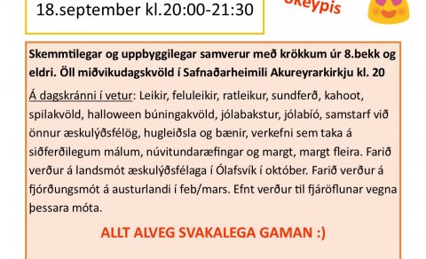 Fyrsti- ÆFAK fundurinn er 18.september