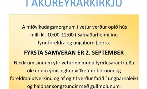Foreldramorgnar hefjast 2. september