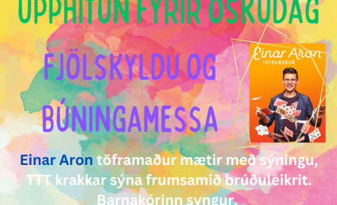 Fjörug fjölskyldu og búningamessa 19. febrúar