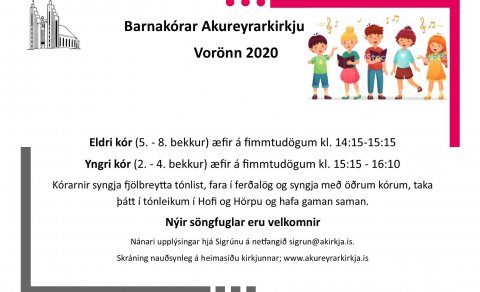 Æfingar barnakóra hefjast á fimmtudaginn
